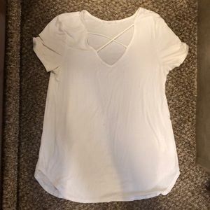 White cross cross tee